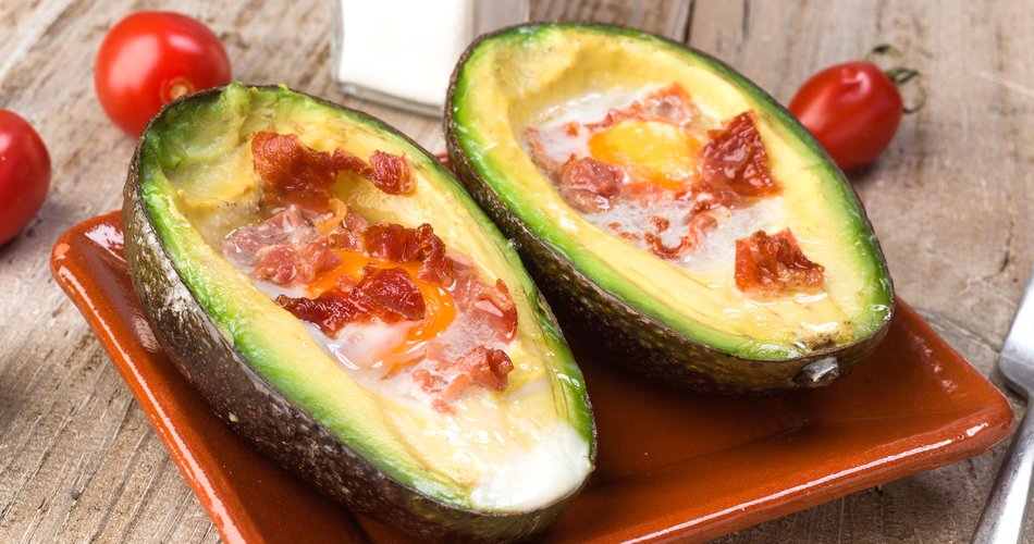 Baked avocado with egg filling