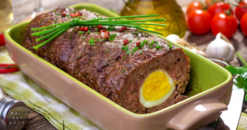 Meatloaf with eggs